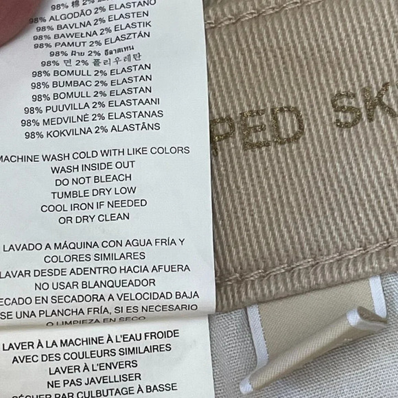 Michael Kors Women's Cotton Cropped Ankle High Rise Skinny Sand Jeans Size 10 - Picture 8 of 9